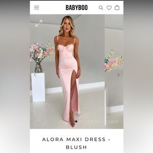 Babyboo blush pink silk dress